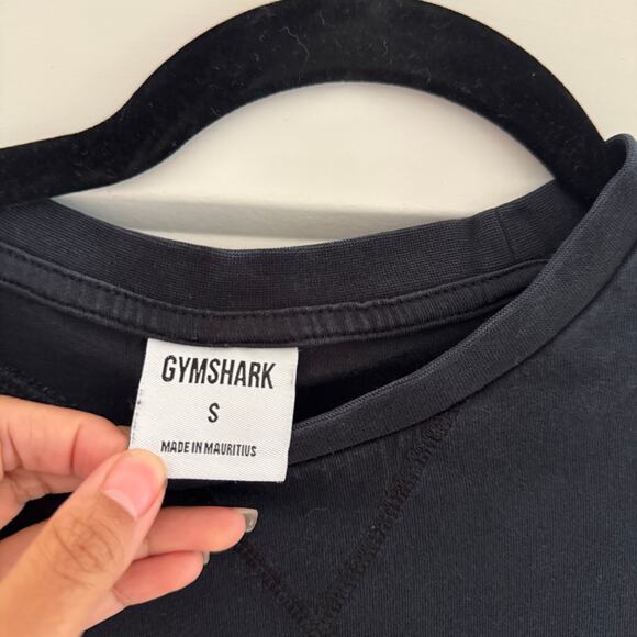 Gymshark Reset Shirt Mens Small Black Gym Workout Training Oversized - Picture 3 of 6